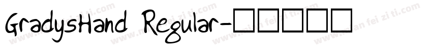 GradysHand Regular字体转换